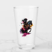 Strijdpaard in waterverf glas (Voorkant)