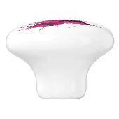 Strijdpaard in waterverf keramische knop (Zijkant)