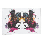 Strijdpaard in waterverf kussensloop (Voorkant-Rechts)