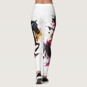 Strijdpaard in waterverf leggings (Achterkant)
