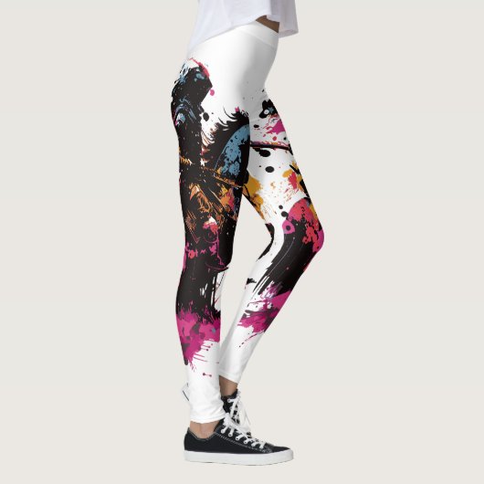 Strijdpaard in waterverf leggings (Rechts)