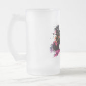 Strijdpaard in waterverf matglas bierpul (Links)