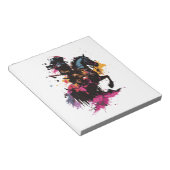 Strijdpaard in waterverf notitieblok (Schuin)
