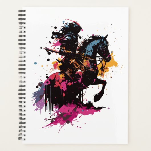 Strijdpaard in waterverf planner (Voorkant)