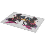 Strijdpaard in waterverf snijplank (Hoek)