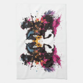 Strijdpaard in waterverf theedoek (Verticaal)