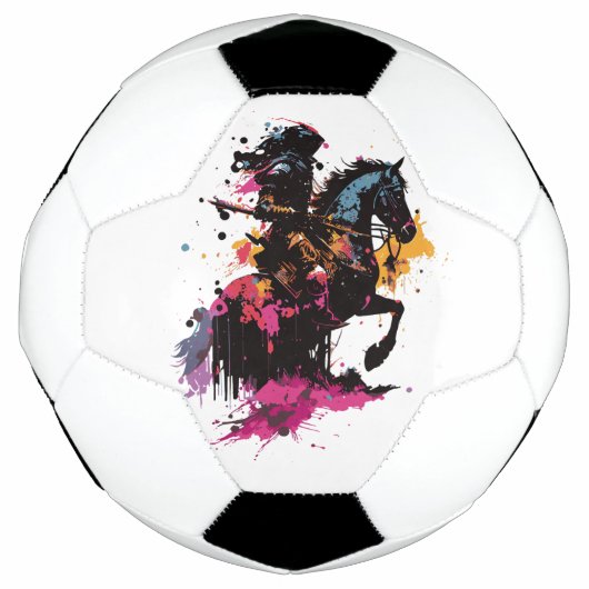 Strijdpaard in waterverf voetbal (Voorkant)