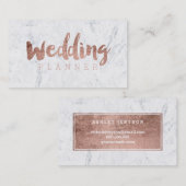 Strijdplanoloog moderne roos goudtipografie visitekaartje (Voorkant / Achterkant)