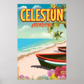 Strijdposter Celestún Mexico Poster (Voorkant)