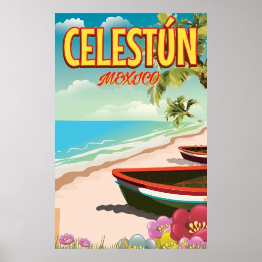 Strijdposter Celestún Mexico Poster (Voorkant)