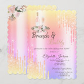 Strijdt Brunch en Bubble Ombre Vrijgezellenfeest Kaart (Voorkant / Achterkant)