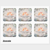 Strijdvesten en touwen van het huwelijk vierkante sticker (Vel)