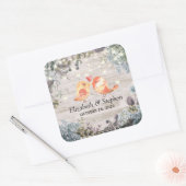 Strijdvesten en touwen van het huwelijk vierkante sticker (Envelop)