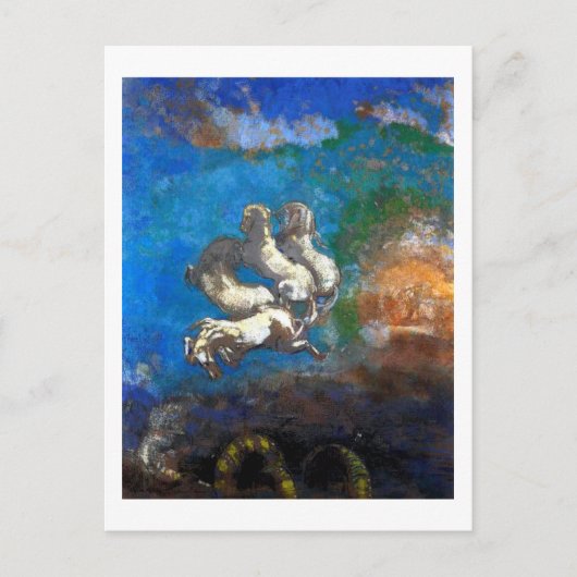 Strijdwagen van Apollo, Redon Briefkaart (Voorkant)