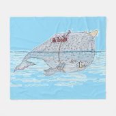 strijdwalvis fleece deken (Voorkant (Horizontaal))