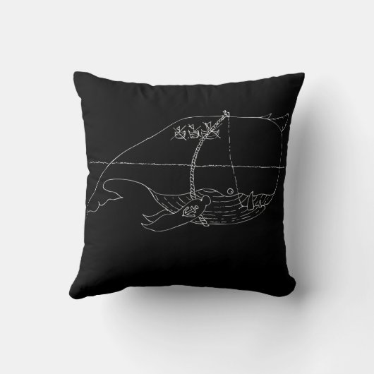 strijdwalvis kussen (Achterkant)