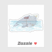 strijdwalvis sticker (Vel)