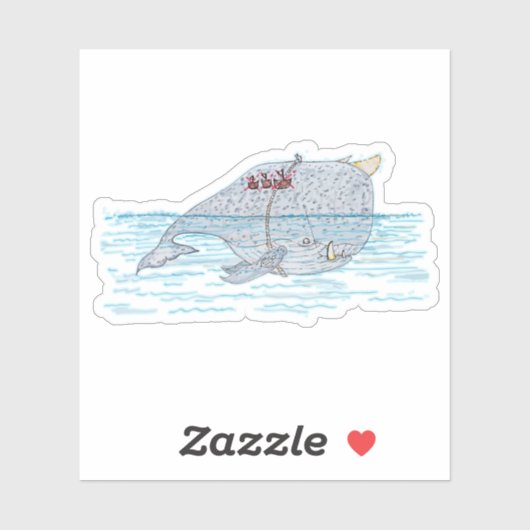 strijdwalvis sticker (Vel)