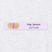 Strijk op Roze Glitter Feestballonnen Labels (Design 1)