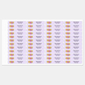 Strijk op Roze Glitter Feestballonnen Labels (Vel)