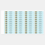 Strijk op Turquoise Glitter Feestballonnen Labels (Vel)