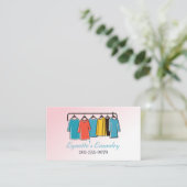 Strijkdroog Wasgoed Strijkdroog Reinigen Visitekaartje (Staand voorkant)