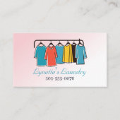 Strijkdroog Wasgoed Strijkdroog Reinigen Visitekaartje (Voorkant)