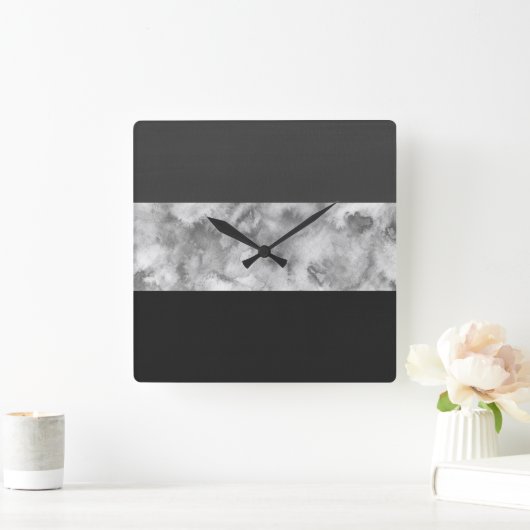 Strijken met houtskool vierkante klok (Huis)