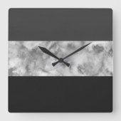 Strijken met houtskool vierkante klok (Voorkant)