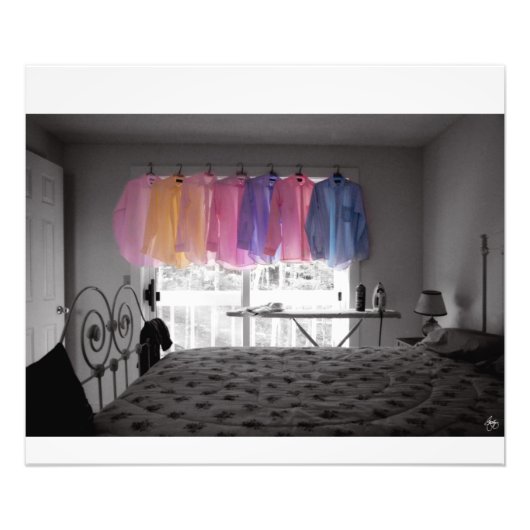 Strijken voegt kleur toe aan een kamer foto afdruk (Voorkant)