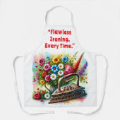 strijkijzer Bloemen Strijkmachine Stomerij Stomer Schort (Voorkant)