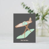 Strijkijzer en strijkplank huishoudelijke taken briefkaart (Staand voorkant)