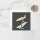 Strijkijzer en strijkplank huishoudelijke taken notitiekaartje (Voorkant / Achterkant in situ)