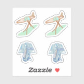 Strijkijzer en strijkplank huishoudelijke taken sticker (Vel)