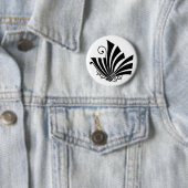 Strijkijzer vlinder ronde button 5,7 cm (In situ)