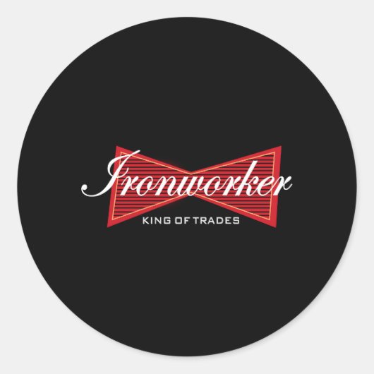 Strijkijzerwerker Unie Ronde Sticker (Voorkant)