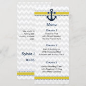 strijkjes, ankerpunten, nautische menukaarten menu (Voorkant / Achterkant)