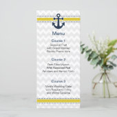 strijkjes, ankerpunten, nautische menukaarten menu (Staand voorkant)