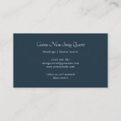 Strijkkwartet Professionele Muzikant Navy Blue Visitekaartje (Voorkant)