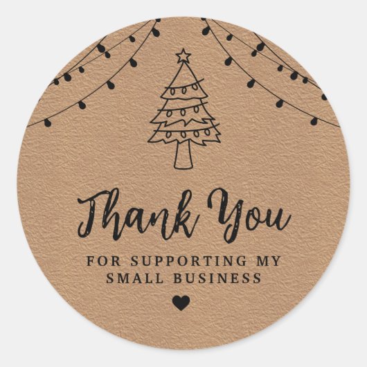 Strijklichten Dank u ambachtdocument Klassieke Ron Ronde Sticker (Voorkant)