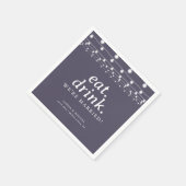 Strijklichten Eet Drink We zijn getrouwd Bruiloft Servet (Hoek)