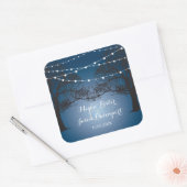 Strijklichten en boom bruiloft stickers (Envelop)