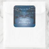 Strijklichten en boom bruiloft stickers (Tas)