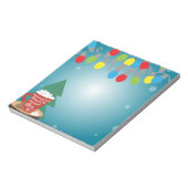 Strijklichten en Rode Mok Gezellige Winterkerst Notitieblok (Linkerzijde)