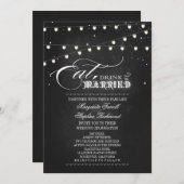 Strijklichten Eten, Drinken en trouwen Bruiloft Kaart (Voorkant / Achterkant)