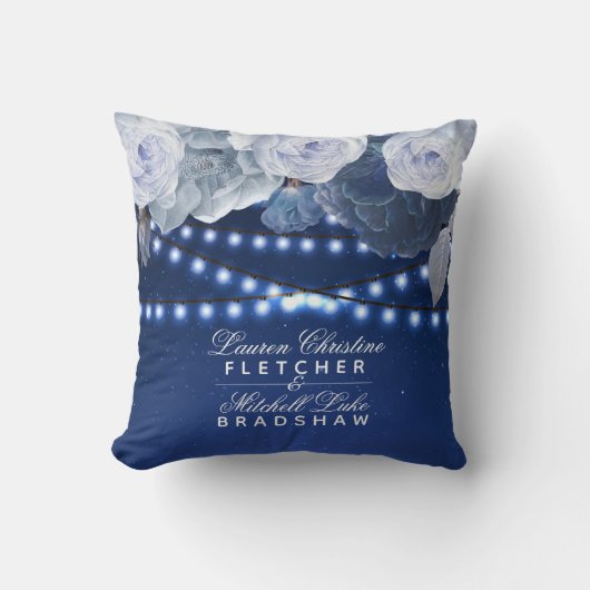 Strijklichten Foto Bruiloft Kussen (Voorkant)