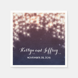 Strijklichten Marine bruiloft Servet