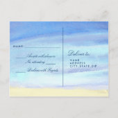 Strijklichten op het water RSVP Uitnodiging Briefkaart (Achterkant)