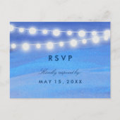 Strijklichten op het water RSVP Uitnodiging Briefkaart (Voorkant)