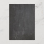 Strijklichten op krijtbord bruiloft ontvangstkaart informatiekaartje (Achterkant)